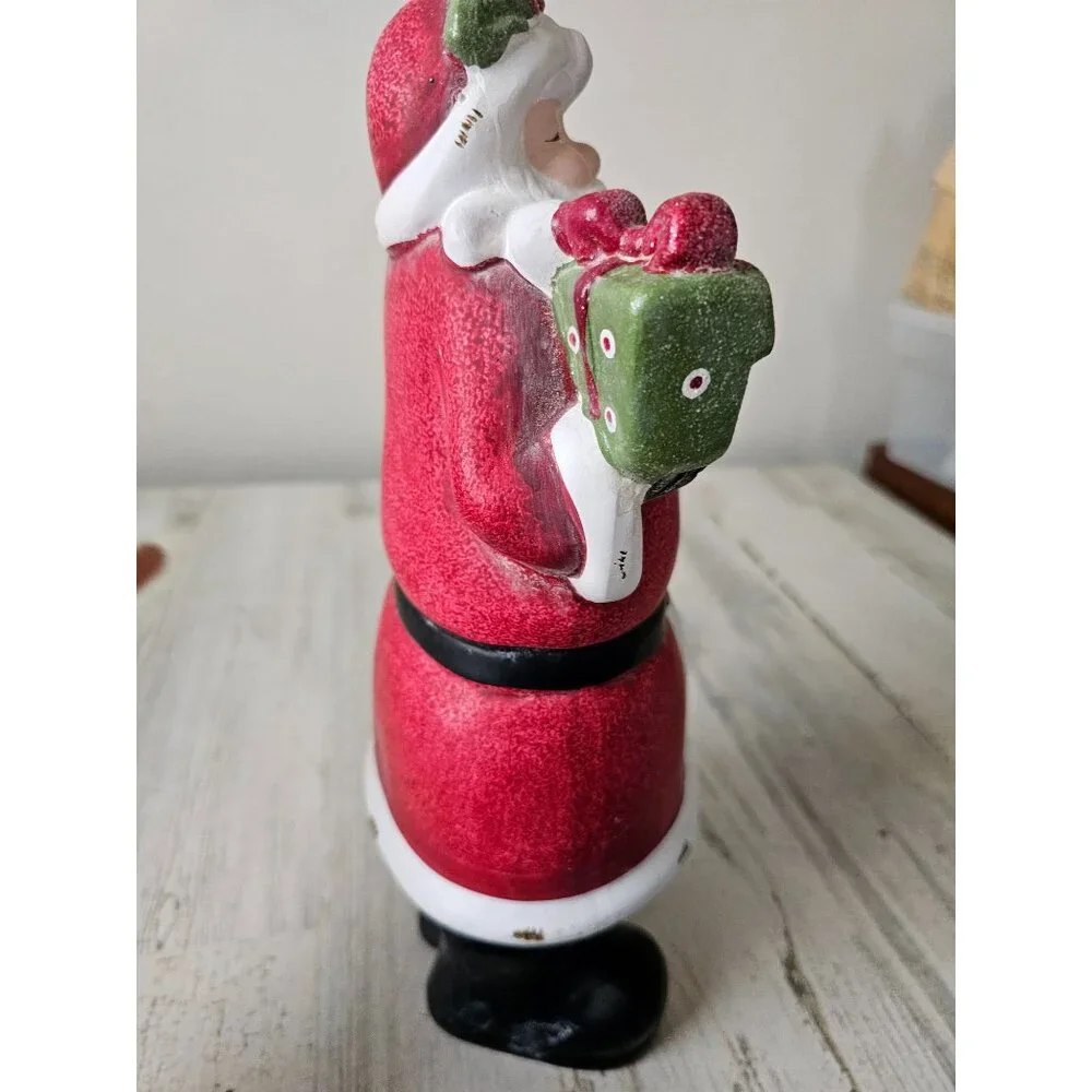 Pier‎ 1 ceramic Santa vintage present decor unique